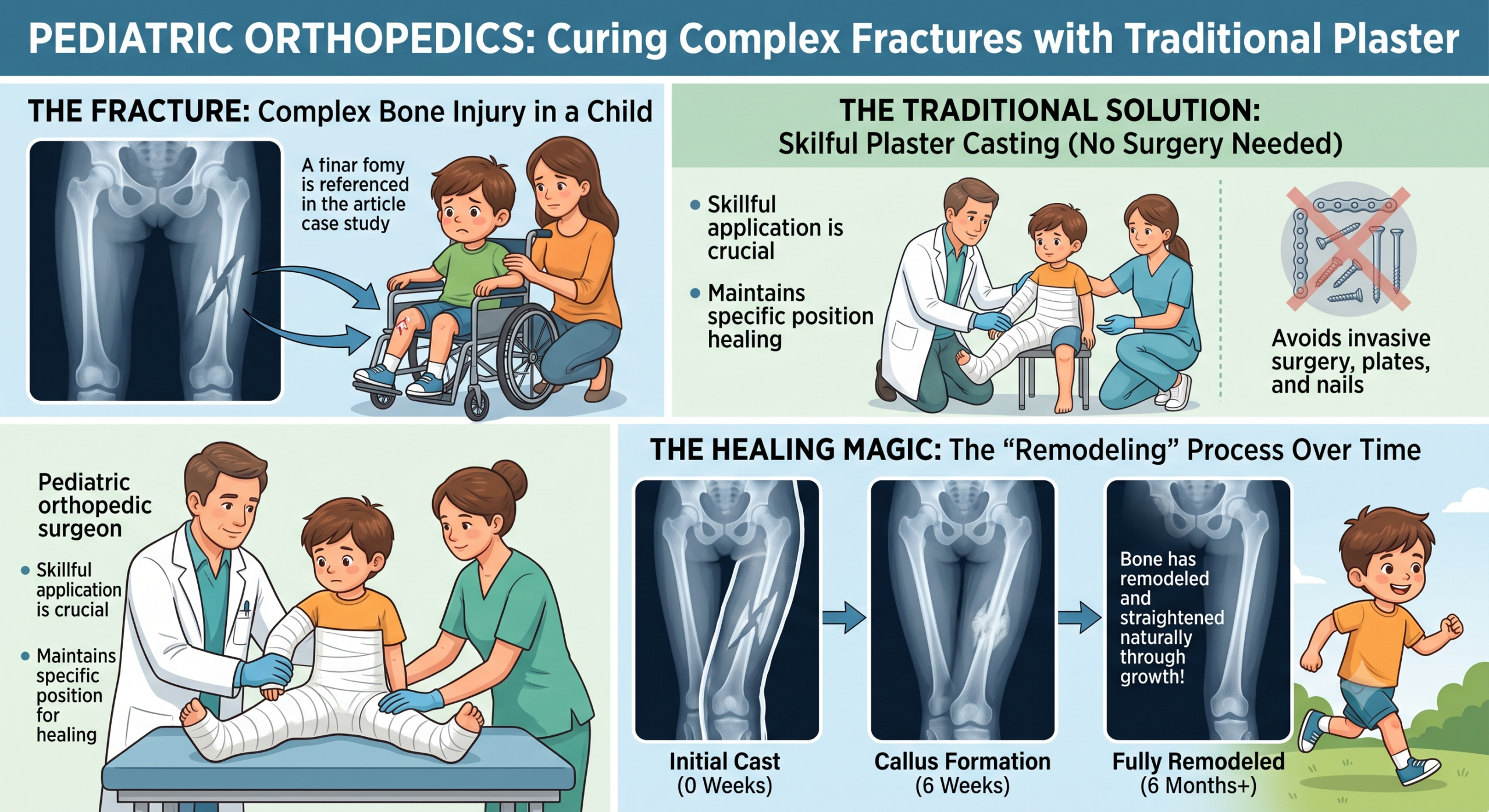 Can Plaster Cure Complex Bone Fractures in Kids